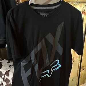 Fox Black and Blue Logo Tee